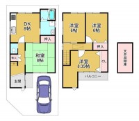 ☆平成26年3月室内改装済み☆
南向き！前道６Ｍ！日当り良好！
車通りも少なく、閑静な住宅街の為、子育て世帯も安心♪