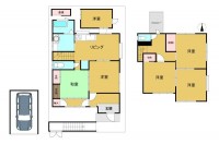 ＪＲ『山崎駅』まで徒歩８分・阪急『大山崎駅』まで徒歩９分と通勤・通学に便利！
お部屋数充実の５ＬＤＫのお家！
緑豊かな閑静な住宅地！