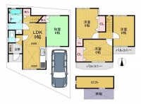南向きの為、陽当たり・通風良好！
ＬＤＫに床暖房二機搭載！ファミリー層におススメの４ＬＤＫ！
収納スペースも豊富！徒歩圏内に生活施設が充実♪