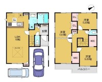長岡京市、向日市、大山崎町を専門　ユニバーサルホームサービス 閑静な住宅地に位置する設備充実の３ＬＤＫのお家！
駐車２台可能！前面道路約６ｍでお車の出し入れもラクラク♪
ＷＩＣ２ヶ所付き＆各居室収納豊富◎