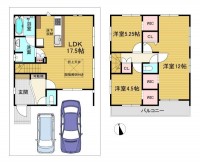 長岡京市、向日市、大山崎町を専門　ユニバーサルホームサービス 将来３ＬＤＫ→４ＬＤＫに変更できる間取りで収納もたっぷり♪
駐車２台可能！南向きで陽当たりも良好！
周辺施設も徒歩圏内に充実で生活便利な立地です！