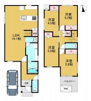 長岡京市、向日市、大山崎町を専門　ユニバーサルホームサービス 阪急＆ＪＲの２ＷＡＹアクセス！４ＬＤＫの新築戸建て！
小学校まで徒歩９分とお子様の通学も安心！
周辺徒歩圏内にコンビニやドラッグストアがあり、便利な住環境♪